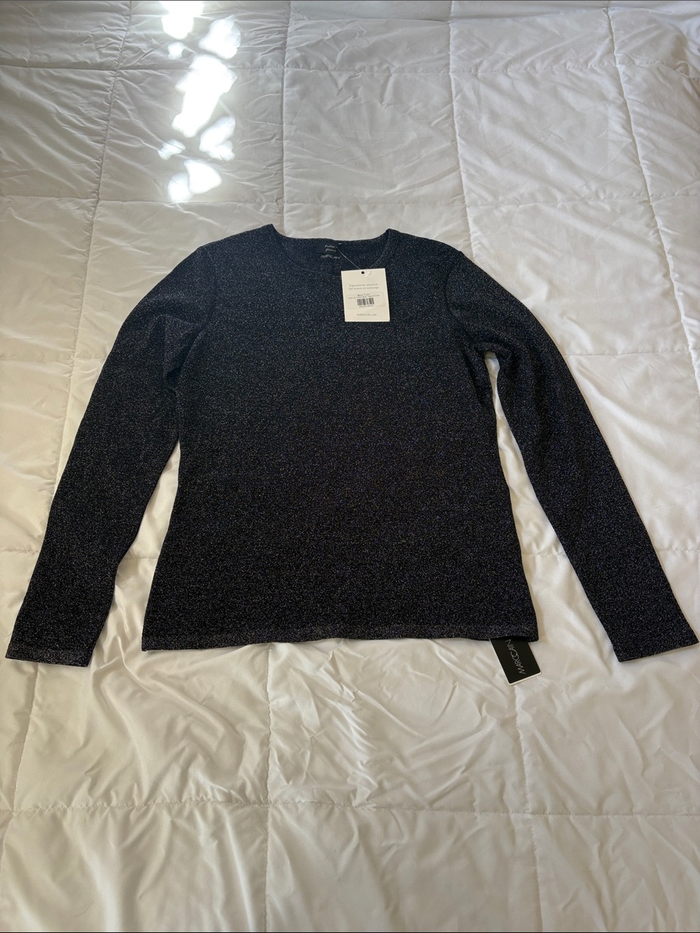 Marc Cain Black Sparkle Crewneck Sweater